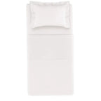 Jogo de Cama Solteiro Orsini 3 Pçs 200 Fios Percal 100% Algodão Branco Trussardi