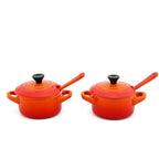 Kit 2 Potes Molho e Condimento Cerâmica Branco Le Creuset