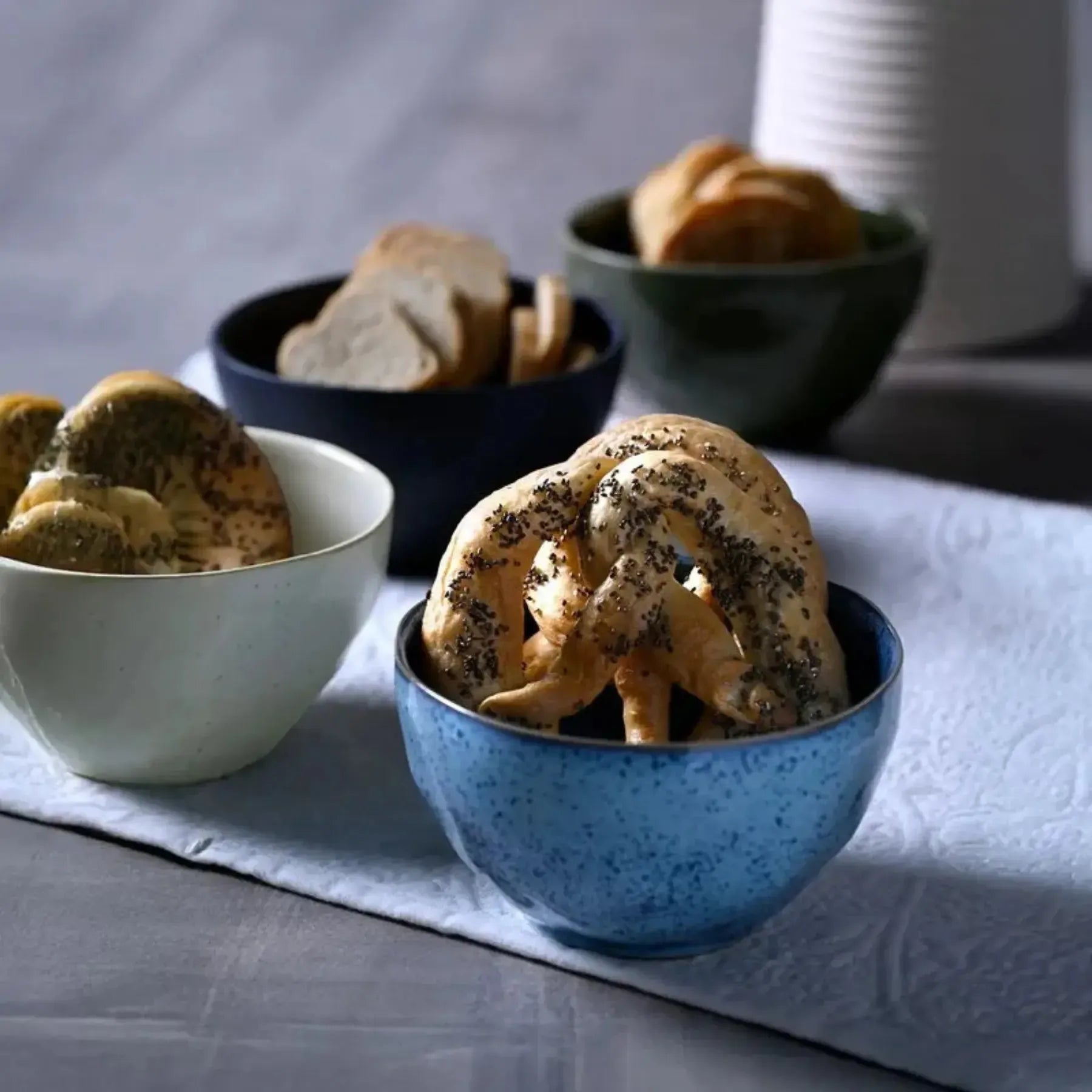 Kit 4 Bowls Stoneware Orgânico Colorido 558ml Porto Brasil