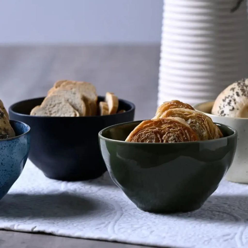Kit 4 Bowls Stoneware Orgânico Colorido 558ml Porto Brasil