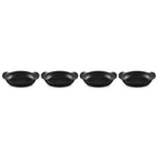Kit 4 Mini Assadeiras Ovais Gourmand Matte Black 300ml 15cm Le Creuset