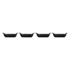 Kit 4 Mini Assadeiras Retangulares Gourmand Matte Black 300ml 13cm Le Creuset