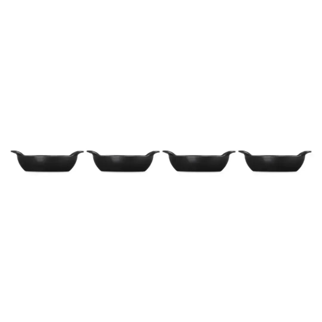 Kit 4 Mini Caçarolas Buffet Gourmand Matte Black 300ml 13cm Le Creuset