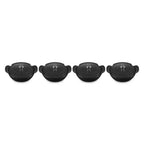 Kit 4 Mini Caçarolas Buffet com Tampa Gourmand Matte Black 300ml 13cm Le Creuset