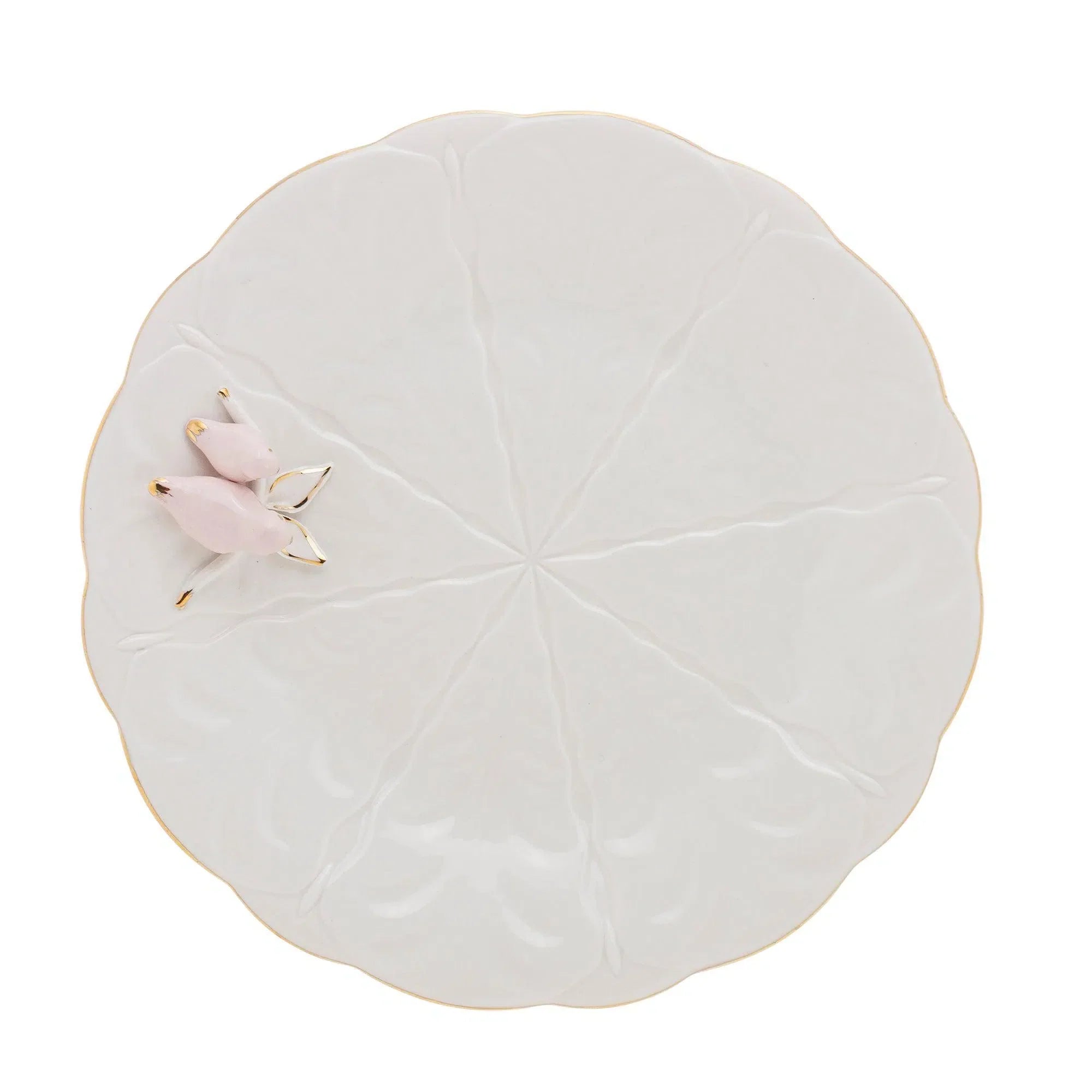 Kit 4 Pratos de Sobremesa Porcelana Birds 19cm