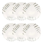 Kit 6 Pratos Fundos Cerâmica Samambaia 20,5cm