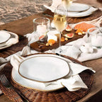 Kit 6 Pratos de Sobremesa Porcelana Ryo Maresia 21,5cm