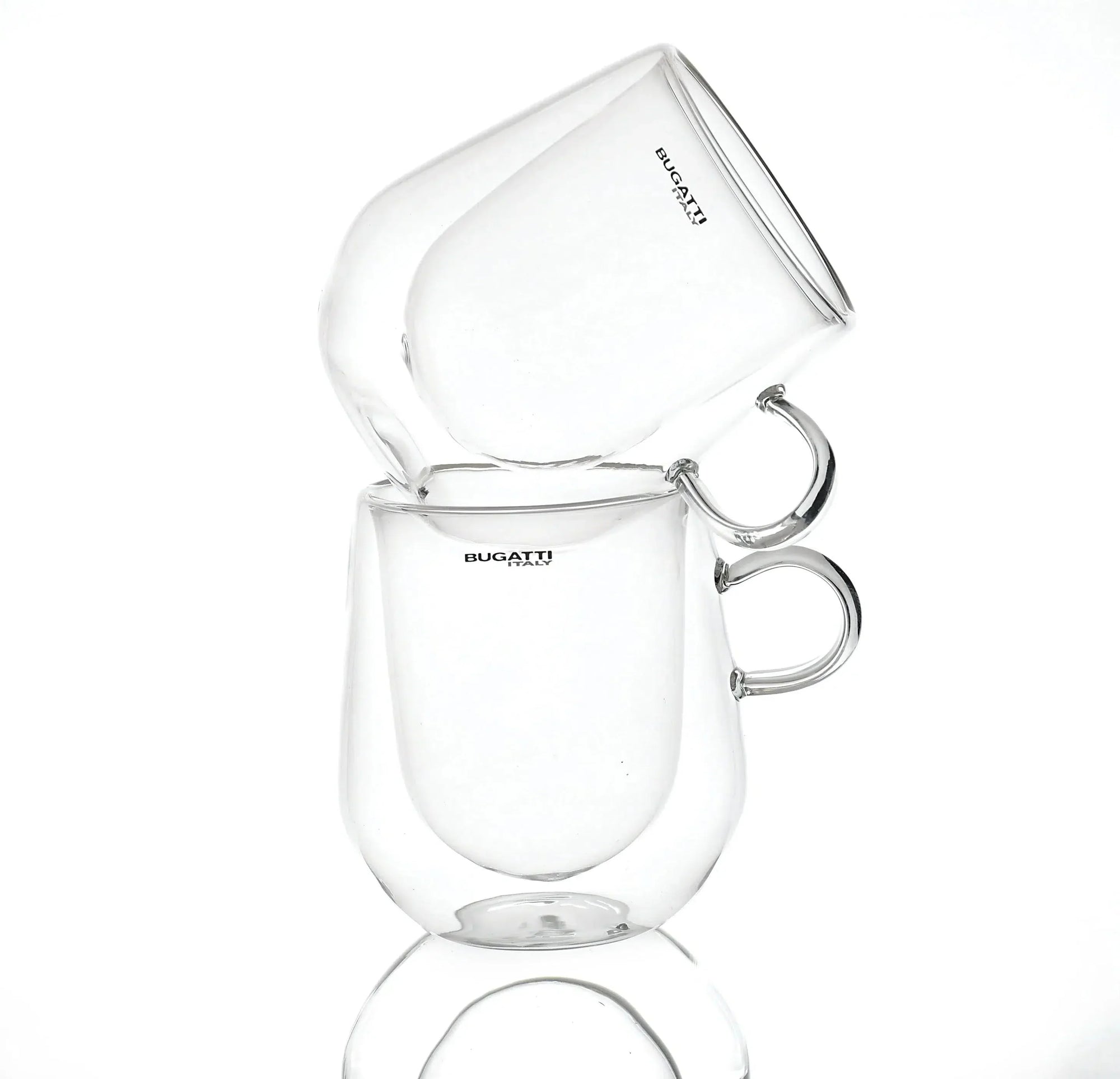 Kit com 2 Canecas Parede Dupla com Alça 300ml Bugatti