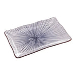 Kit com 2 Pratos Retangulares Porcelana para Sushi Koji 19,5x11,5cm