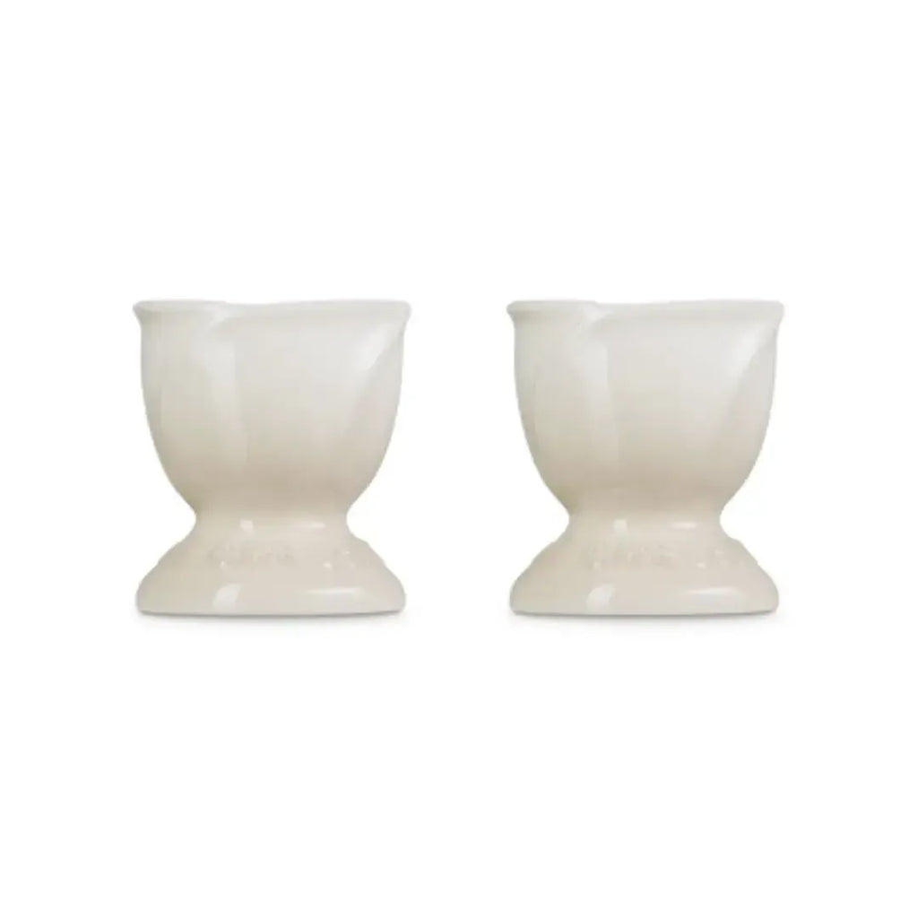 Kit com 2 Suportes para Ovo Ceramica Jardin Meringue Le Creuset