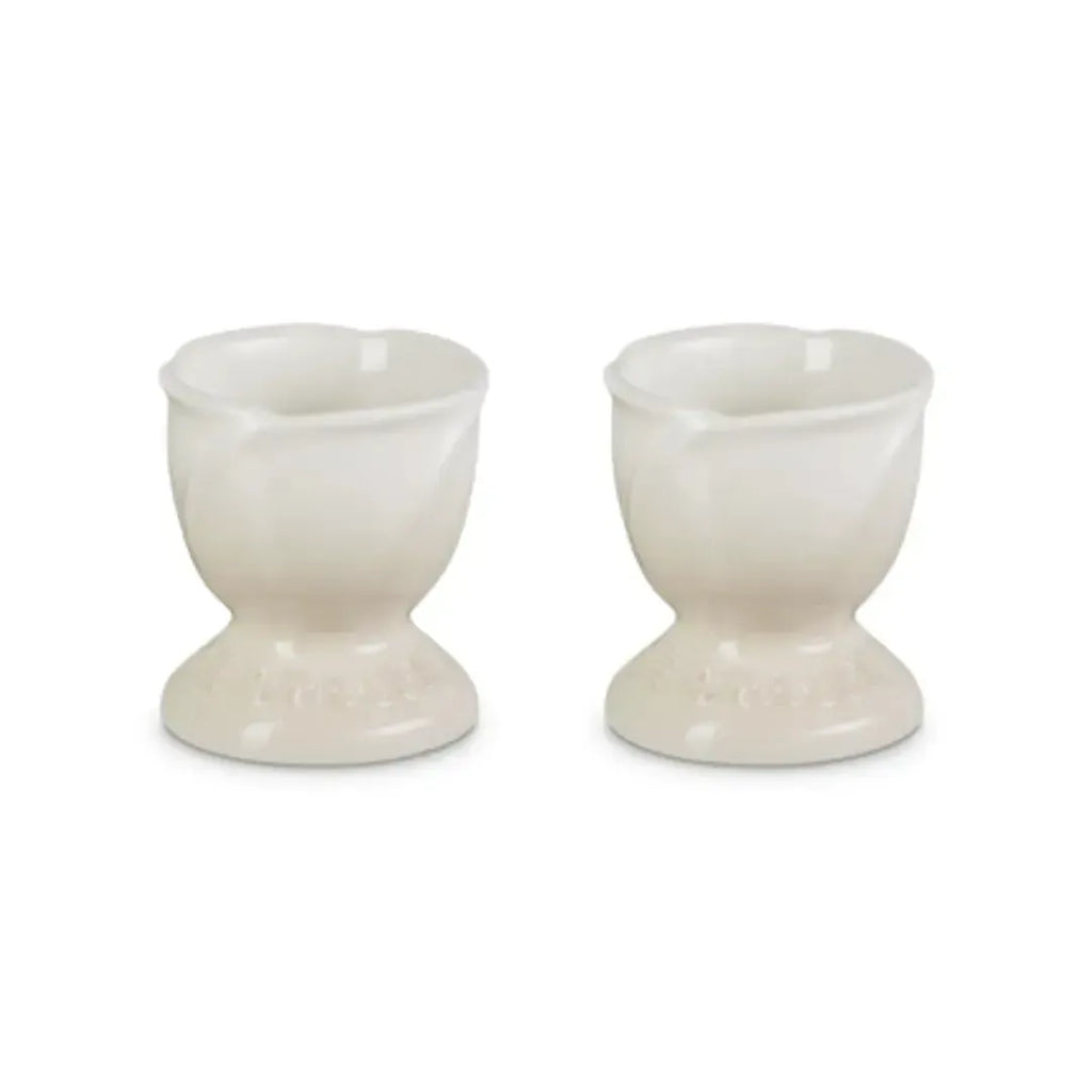Kit com 2 Suportes para Ovo Ceramica Jardin Meringue Le Creuset