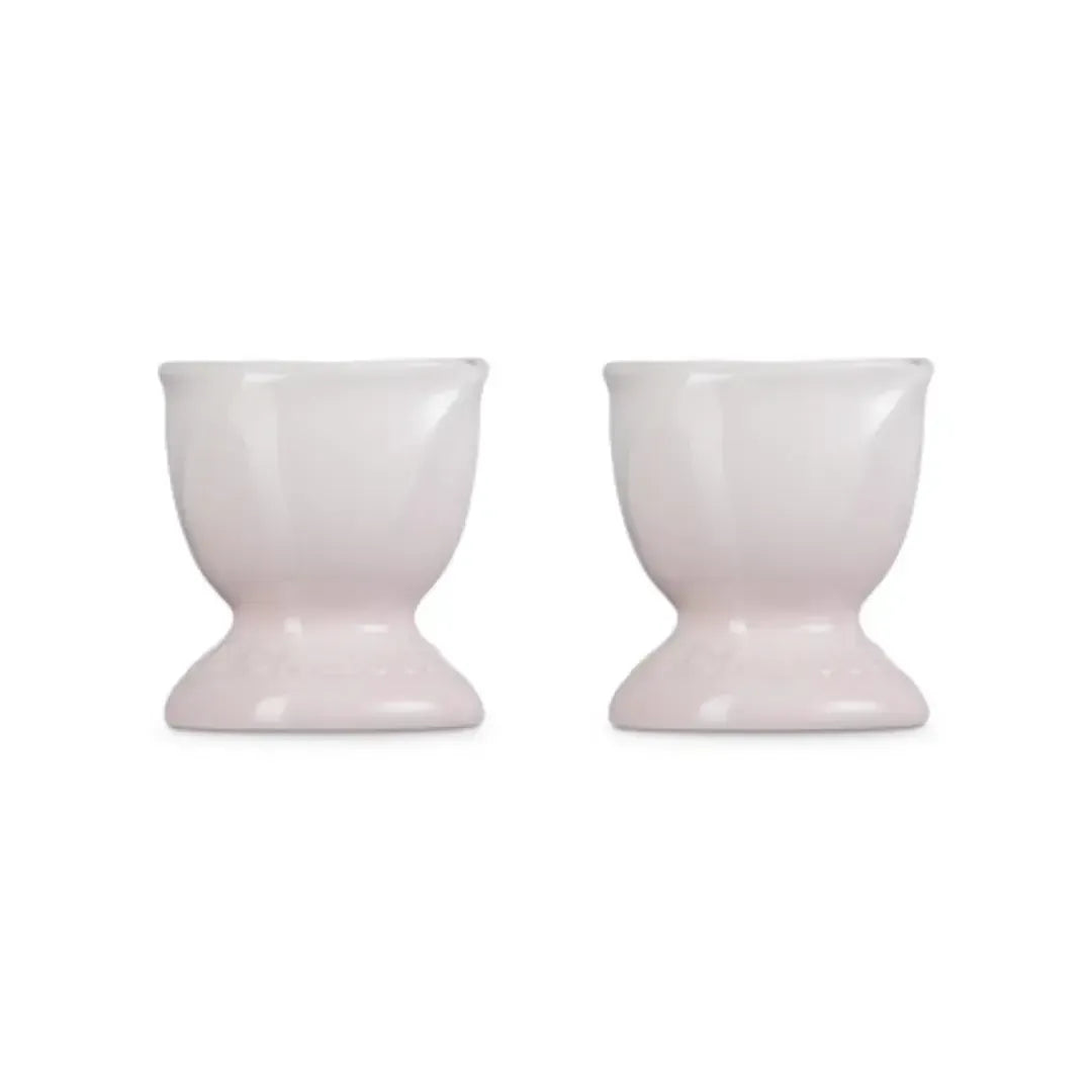 Kit com 2 Suportes para Ovo Ceramica Jardin Shell Pink Le Creuset
