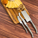 Kit com 3 Facas para Queijo Luxo Laranja Laguiole La Maison