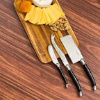 Kit com 3 Facas para Queijo Luxo Laranja Laguiole La Maison