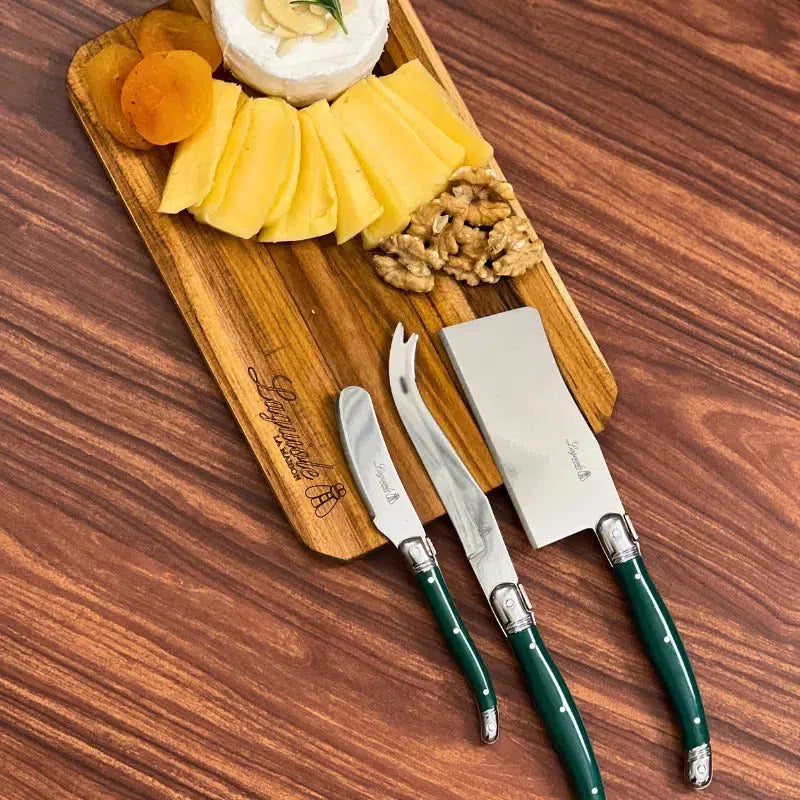 Kit com 3 Facas para Queijo Luxo Laranja Laguiole La Maison