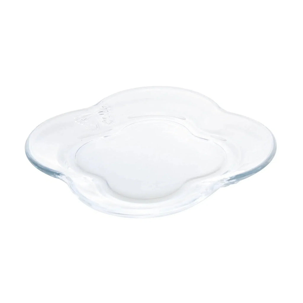 Kit com 4 Pratos de Sobremesa Vidro Butterfly 17cm Wolff