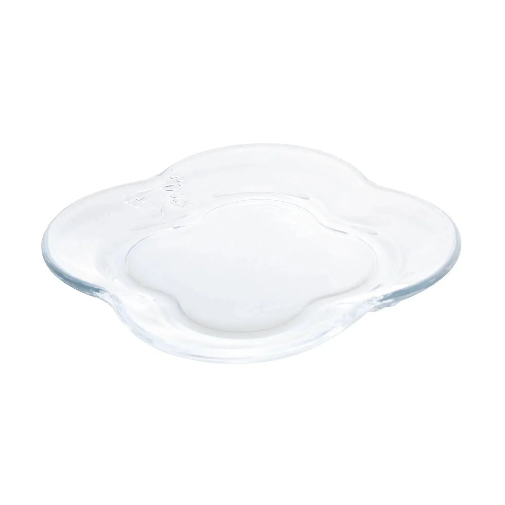 Kit com 4 Pratos de Sobremesa Vidro Butterfly 17cm Wolff