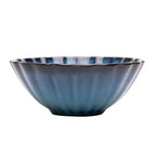 Kit com 6 Bowls Cerâmica Scallop Azul 15x6cm