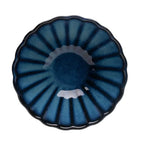 Kit com 6 Bowls Cerâmica Scallop Azul 15x6cm