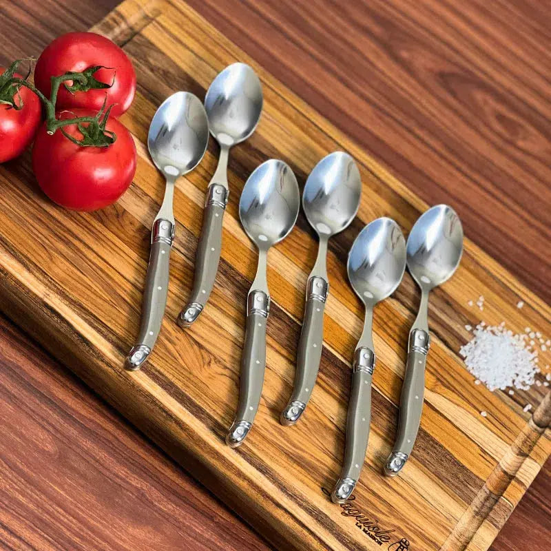 Kit com 6 Colheres Luxo Branco Laguiole La Maison