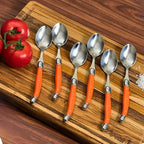 Kit com 6 Colheres Luxo Branco Laguiole La Maison