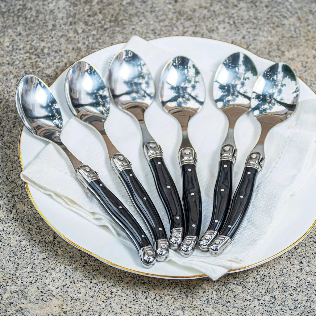 Kit com 6 Colheres Luxo Branco Laguiole La Maison