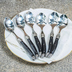 Kit com 6 Colheres Luxo Branco Laguiole La Maison