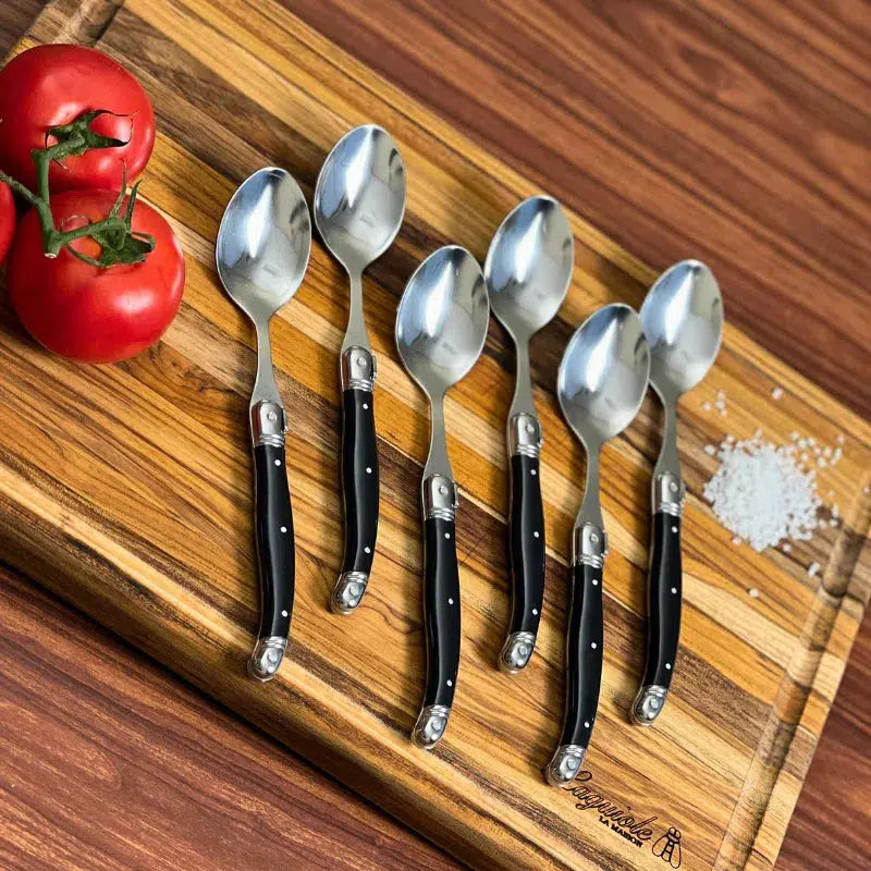 Kit com 6 Colheres Luxo Branco Laguiole La Maison