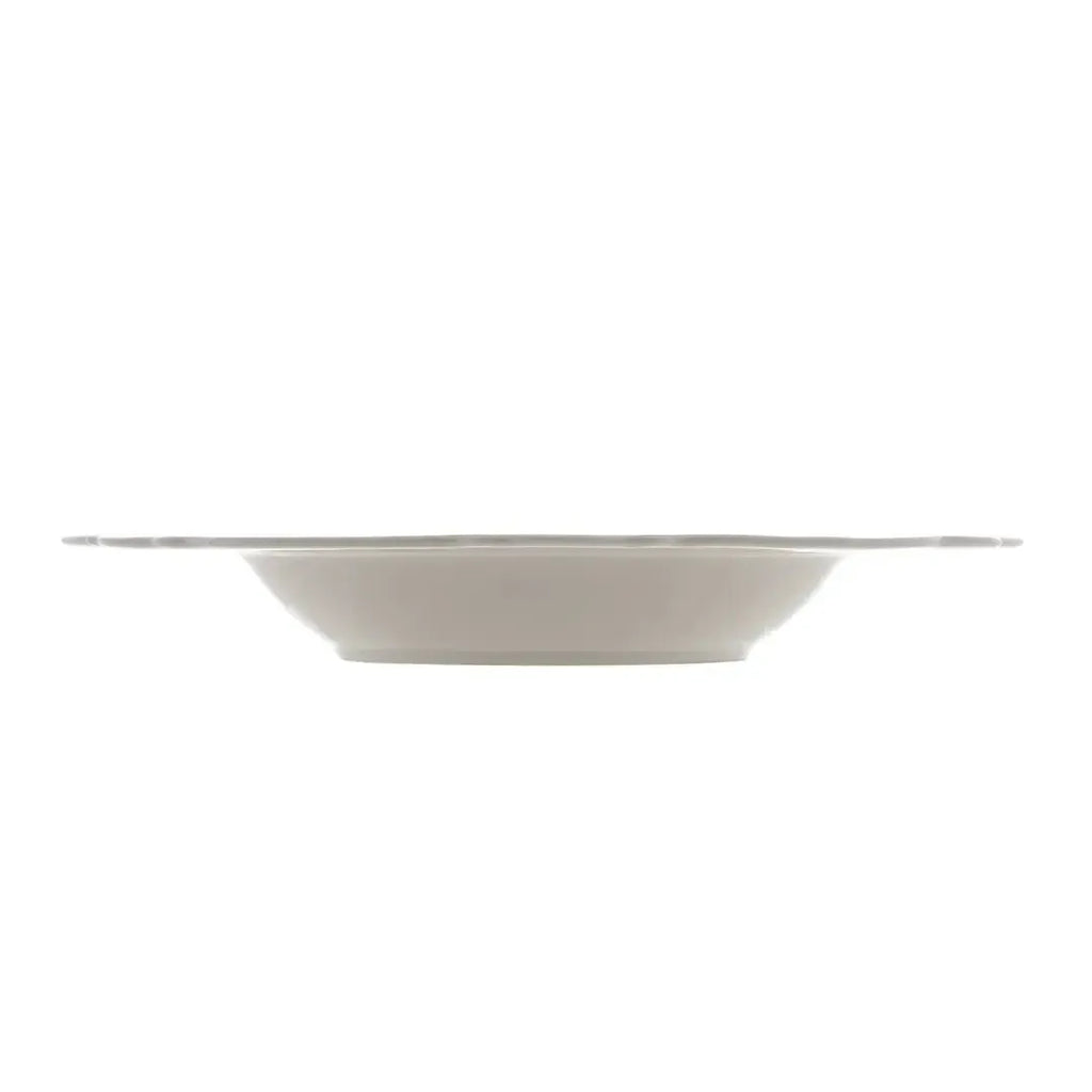 Kit com 6 Pratos Fundos Porcelana Wolff Maldivas Branco 23cm