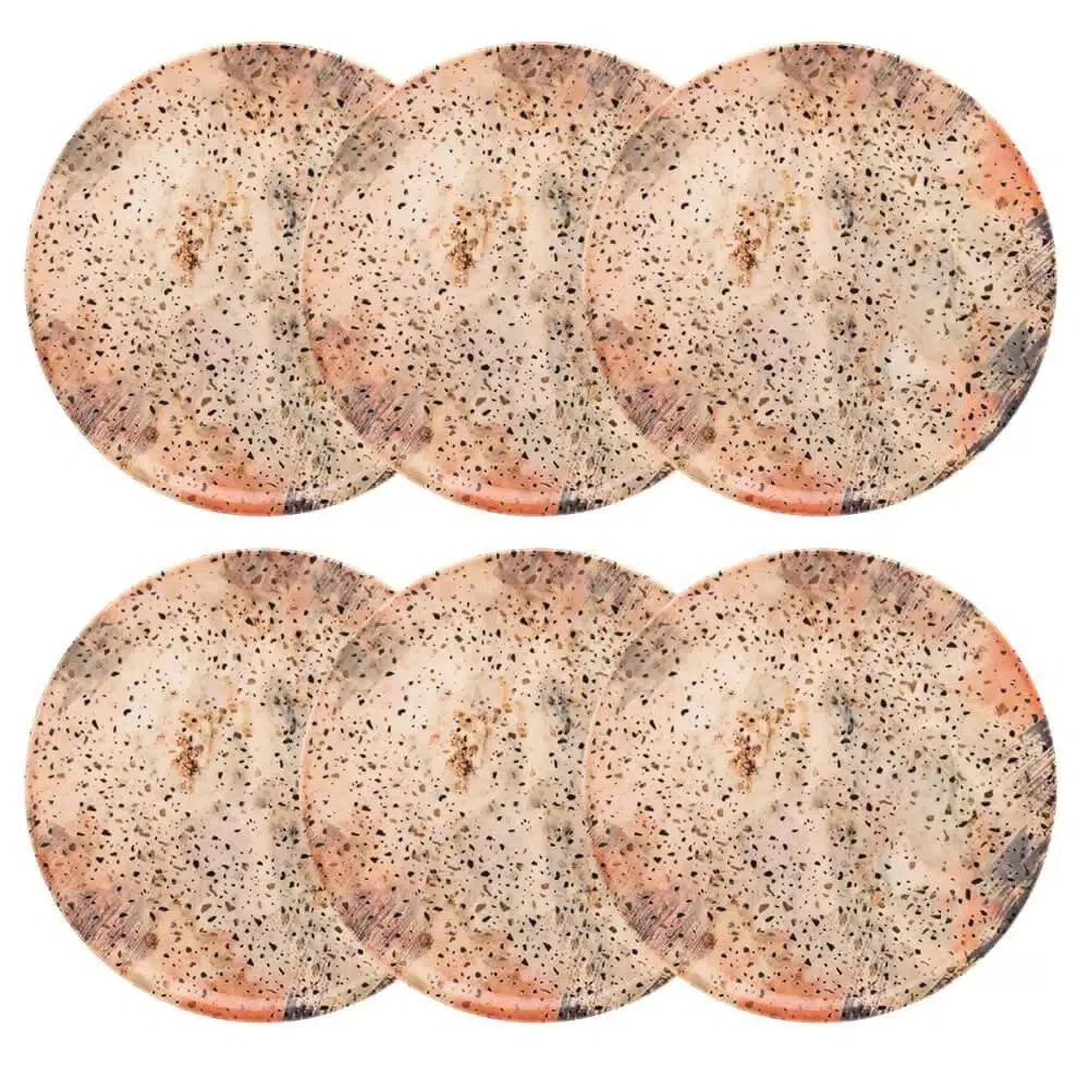 Kit com 6 Pratos Rasos 26cm Terrazzo Pita