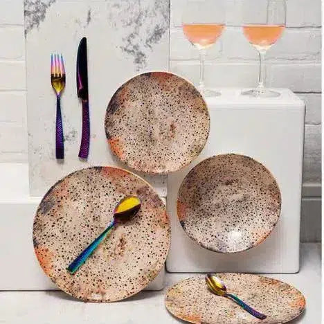 Kit com 6 Pratos Rasos 26cm Terrazzo Pita