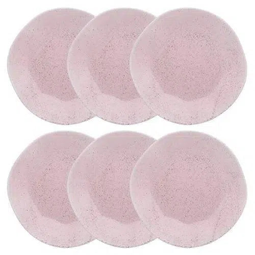 Kit com 6 Pratos Rasos 27,5cm Pink Sand