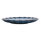 Kit com 6 Pratos Rasos Cerâmica Scallop Azul 27cm