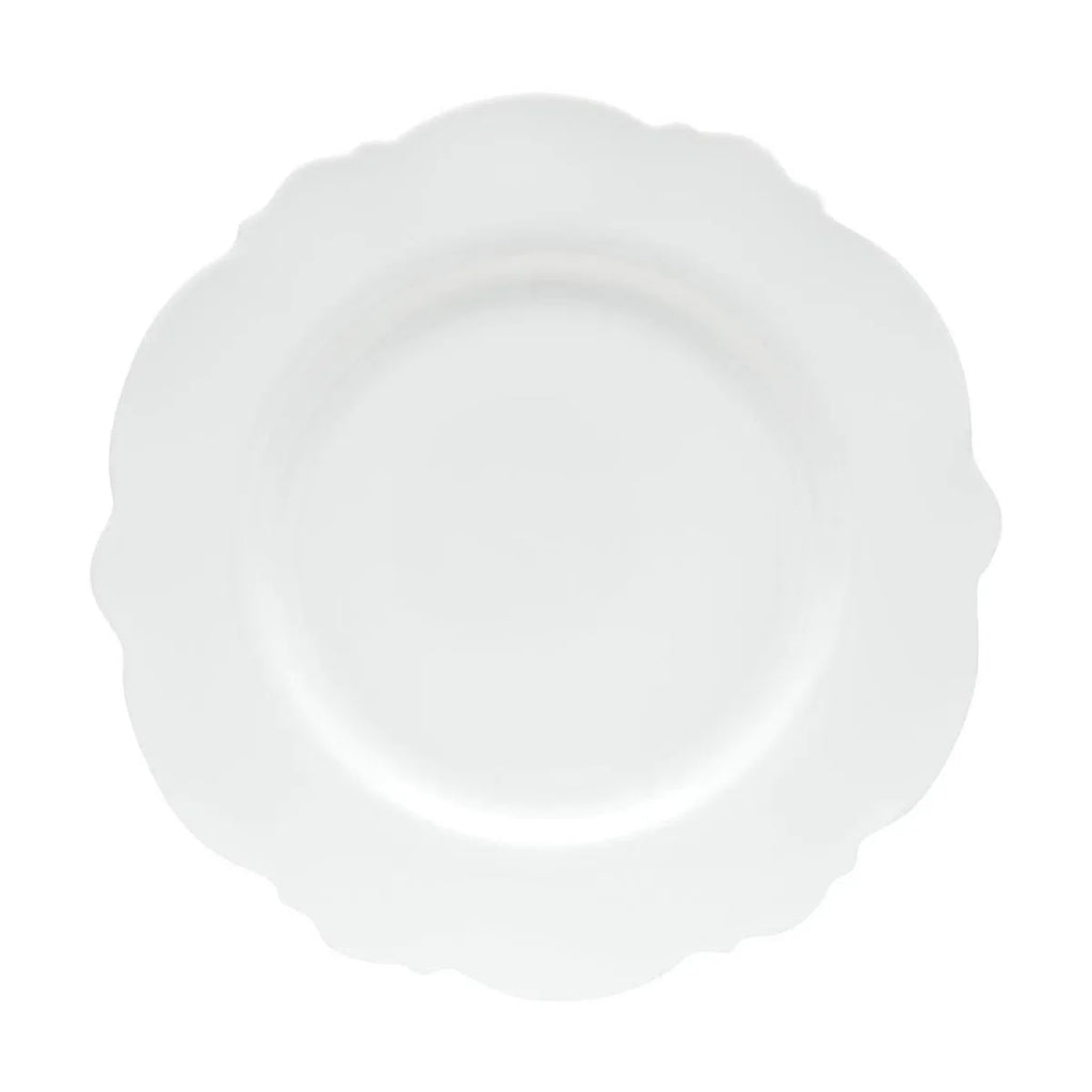 Kit com 6 Pratos Rasos Porcelana Wolff Maldivas Branco 28cm