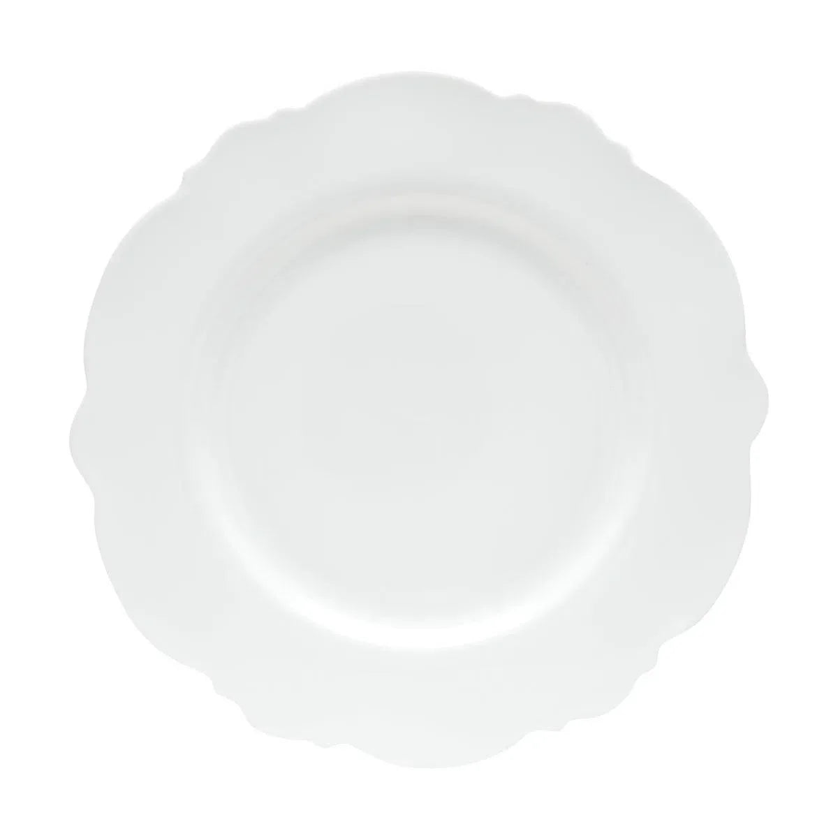 Kit com 6 Pratos Rasos Porcelana Wolff Maldivas Branco 28cm