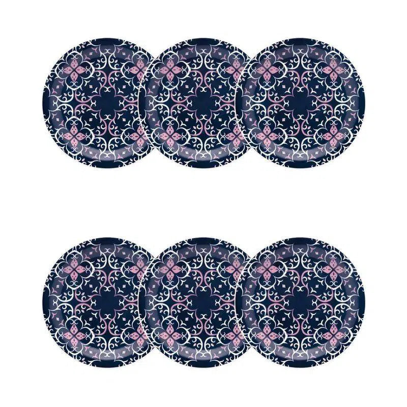 Kit com 6 Pratos de Sobremesa 20cm Floreal Hana