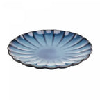 Kit com 6 Pratos de Sobremesa Cerâmica Scallop Azul 21cm