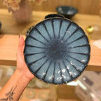 Kit com 6 Pratos de Sobremesa Cerâmica Scallop Azul 21cm