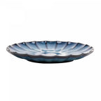 Kit com 6 Pratos de Sobremesa Cerâmica Scallop Azul 21cm
