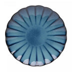 Kit com 6 Pratos de Sobremesa Cerâmica Scallop Azul 21cm
