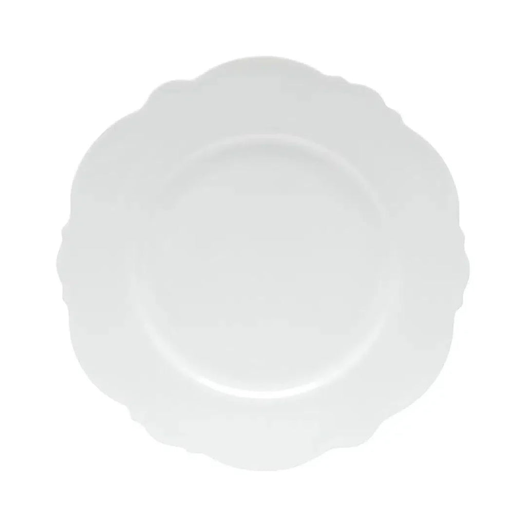Kit com 6 Pratos de Sobremesa Porcelana Wolff Maldivas Branco 21cm