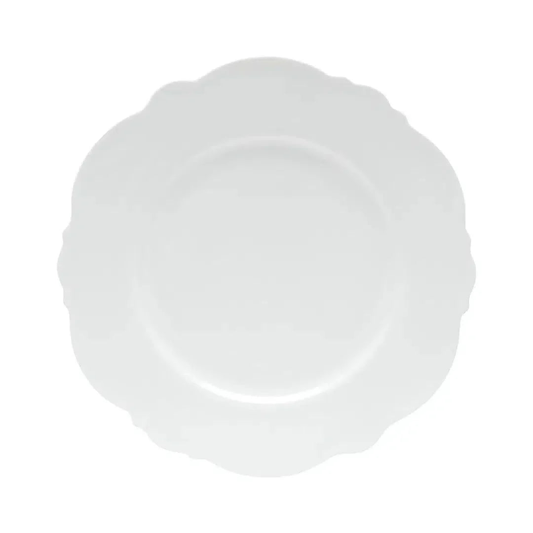 Kit com 6 Pratos de Sobremesa Porcelana Wolff Maldivas Branco 21cm