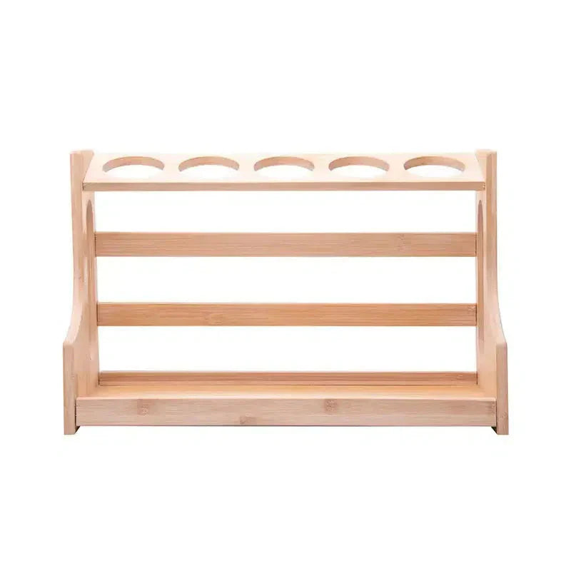 Kit com 8 Potes de Vidro Borossilicato com Tampa Hermética e Rack em Bambu Wolff