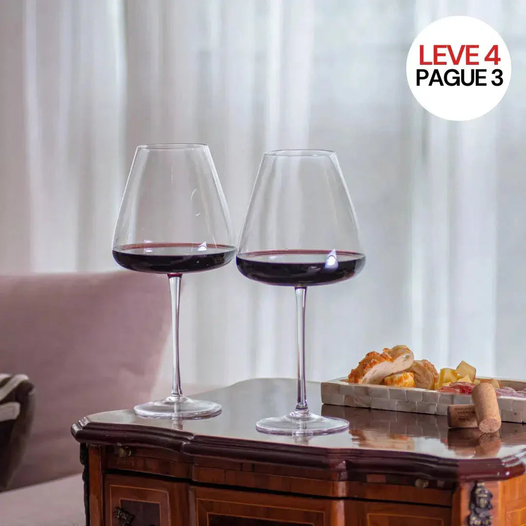 Leve 4, Pague 3: Kit Taças para Vinho em Cristal Linha Mirage 600ml Artevino