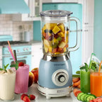 Liquidificador Vintage Azul Copo de Vidro 1,5L 220V 1000W Ariete
