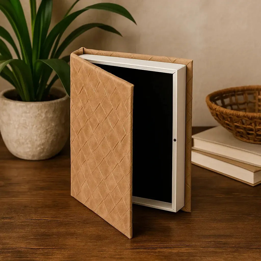 Livro Caixa Bege 28x20x4cm Mart