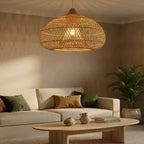 Luminária Artesanal Rattan Natural Ayla 60x38cm Bahali