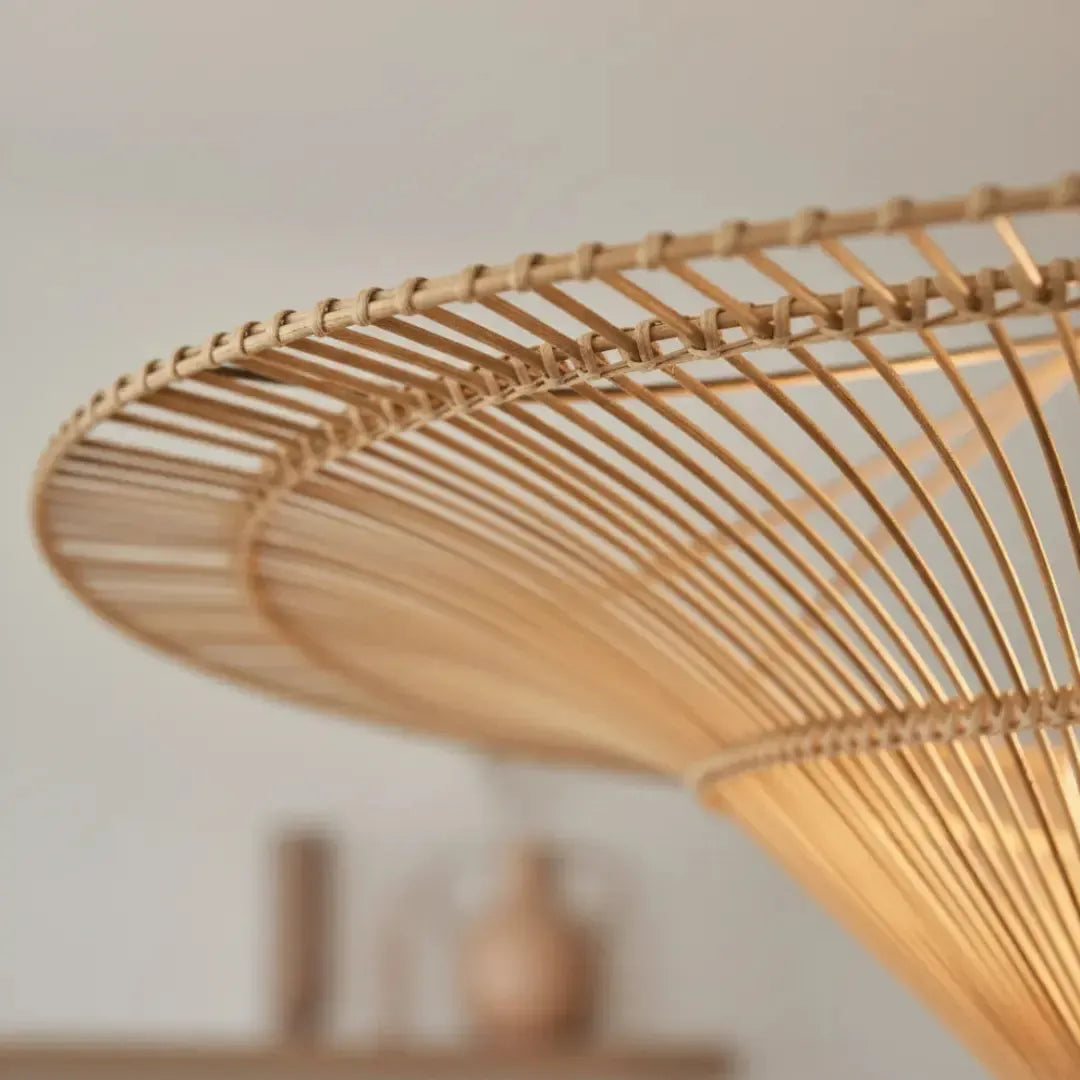 Luminária Artesanal Rattan Natural Liora 60x23cm Bahali