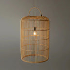 Luminária Artesanal Rattan Natural Nala 50x120cm Bahali