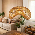 Luminária Artesanal Rattan Natural Nami 80cm Bahali